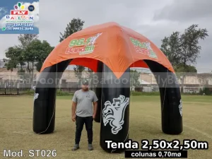 stand inflável promocional rádio band fm florianópolis